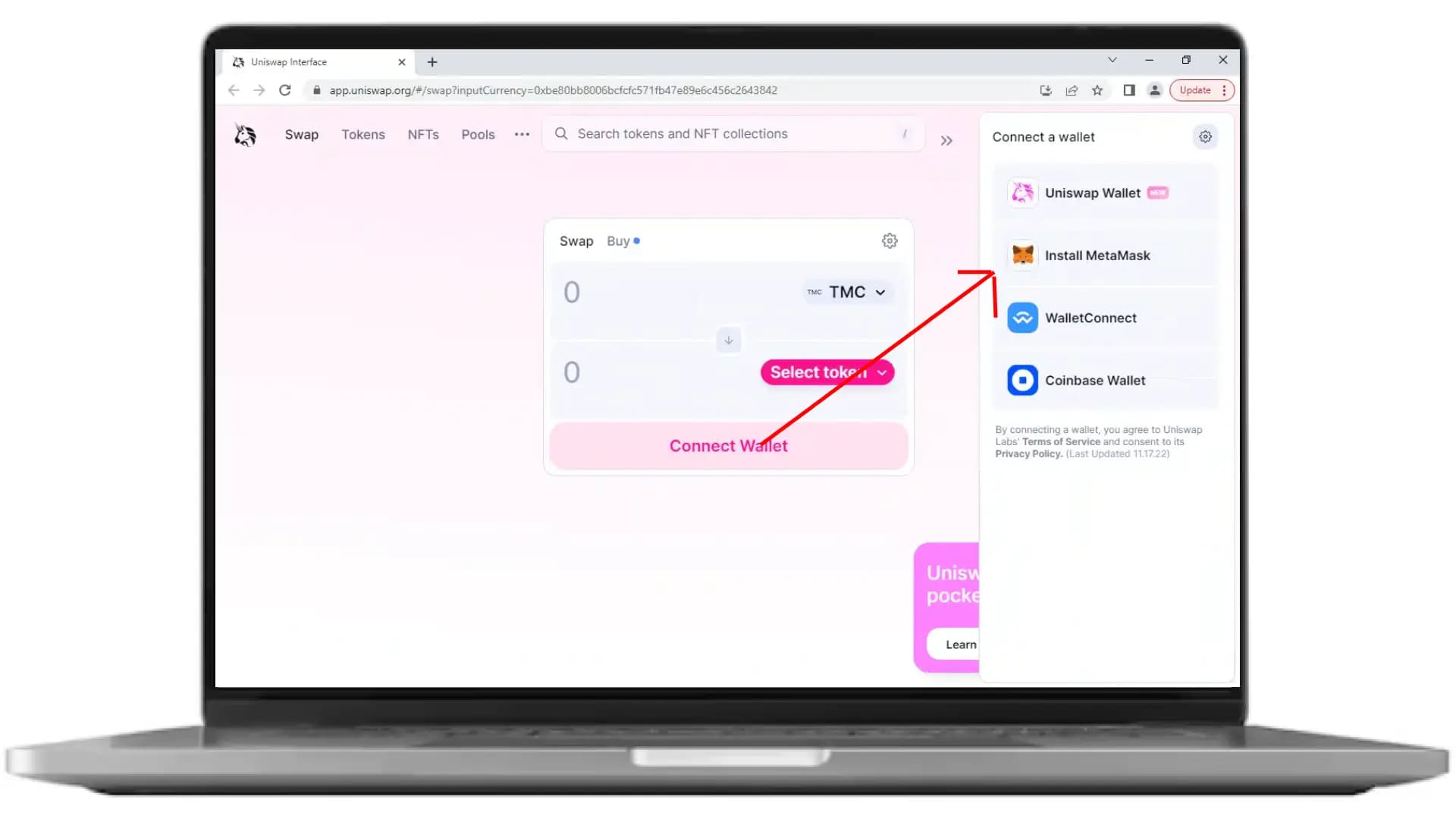 MindAI TMC Presale, Provider select